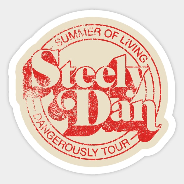 Retro Grunge-Style Steely Dan Sticker by skill dewa